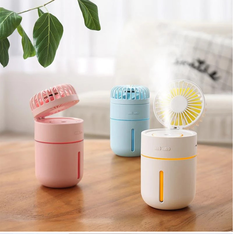 Quạt phun sương mini Calibra 3 in 1 Hàng chính hãng + Bình chứa nước 400 ml + Nguồn USB