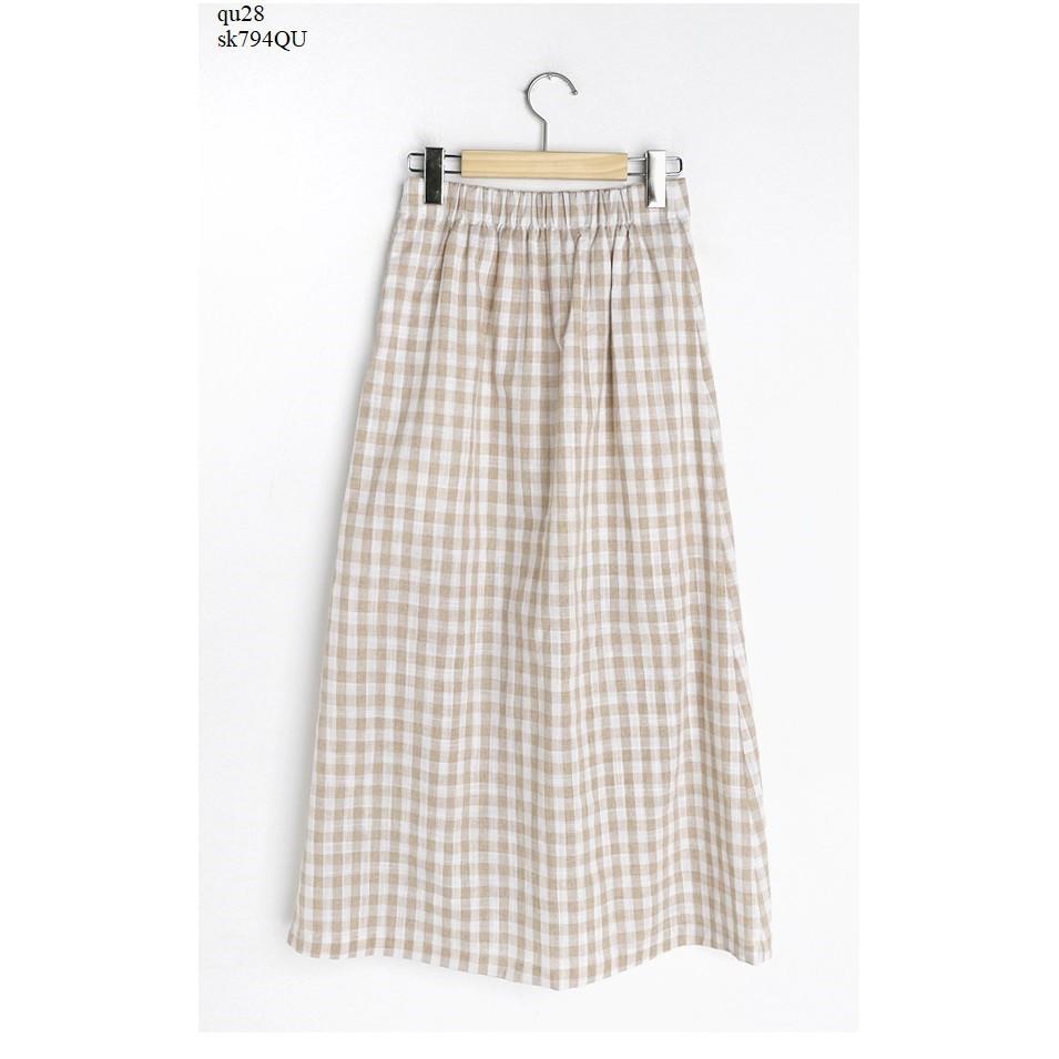 SK709 CHÂN VÁY MAXI KẺ