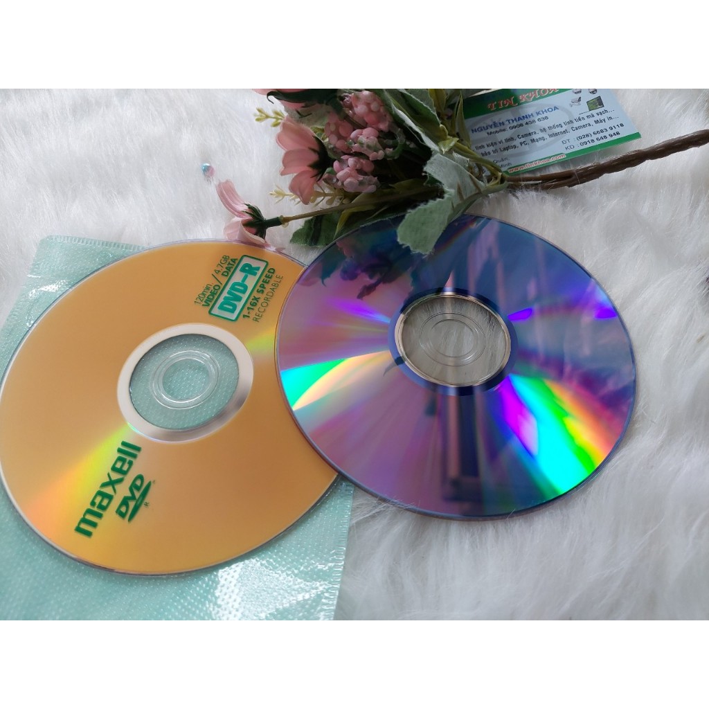 Đĩa DVD trắng Maxell, 1 hộp 10 đĩa, hàng chính hãng, hộp nguyên seal - Hàng chính hãng