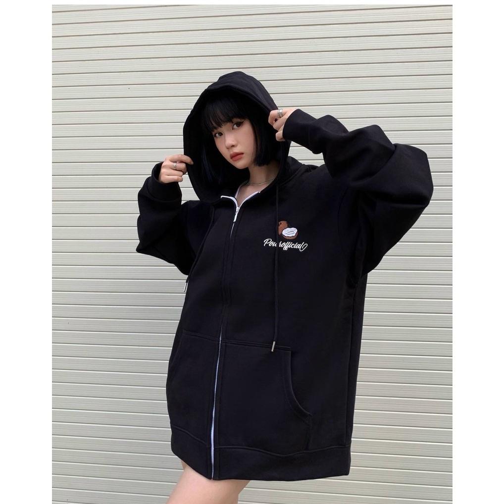 Áo Khoác Nỉ Form Rộng POWROFFICIAL Unisex Nam Nữ (Ảnh Thật/Có Sẵn), Áo Khoác Bóng Chày 2022 Thời Trang  Mới Cho Nam Và Nữ