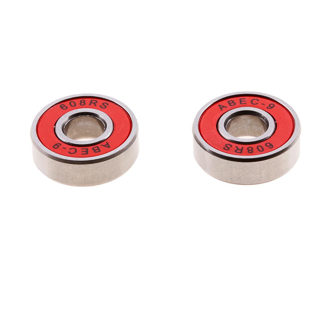 20 Chiếc ABEC-9 608RS Lăn Bánh Vòng Bi Cói Vòng Bi Đỏ