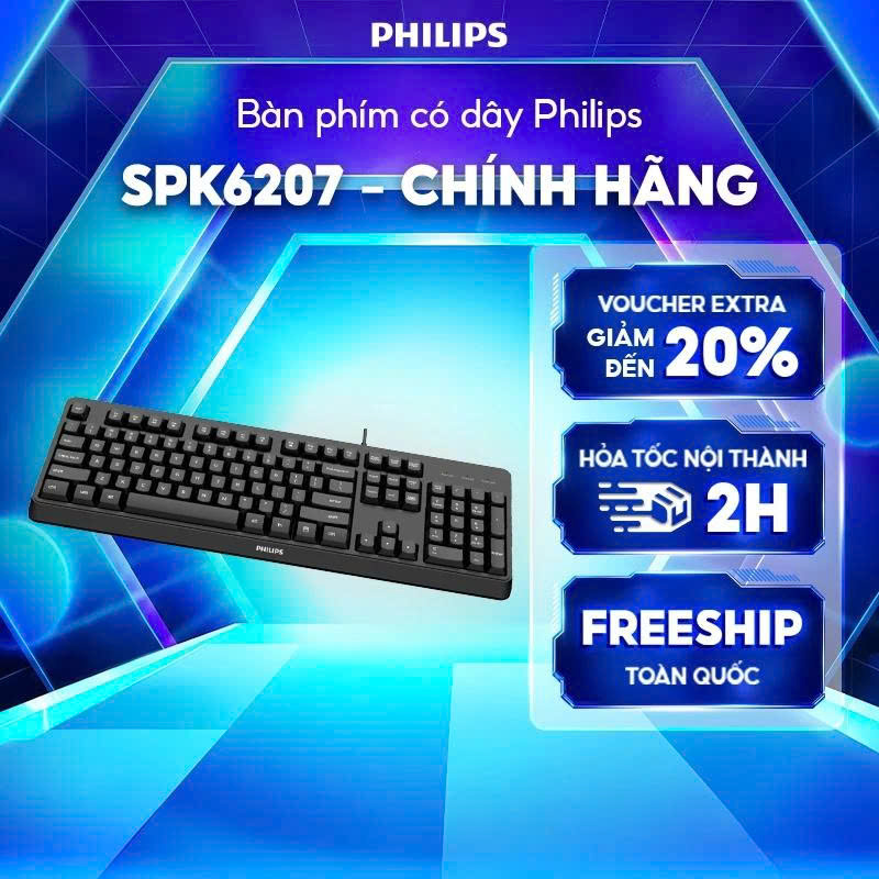 Bàn phím có dây Philips SPK6207 - Hàng chính hãng