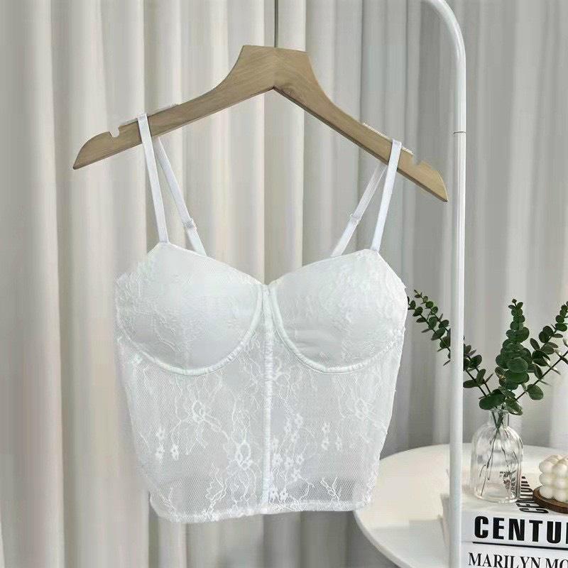 Áo bralette không mút, ren mềm xuyên thấu sexy