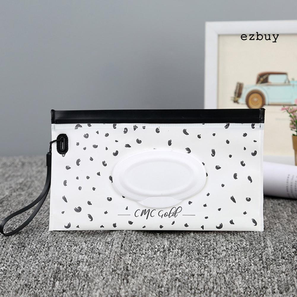 Bộ 5 túi đựng khăn ướt chống thấm nước họa tiết hoạt hình cho bé