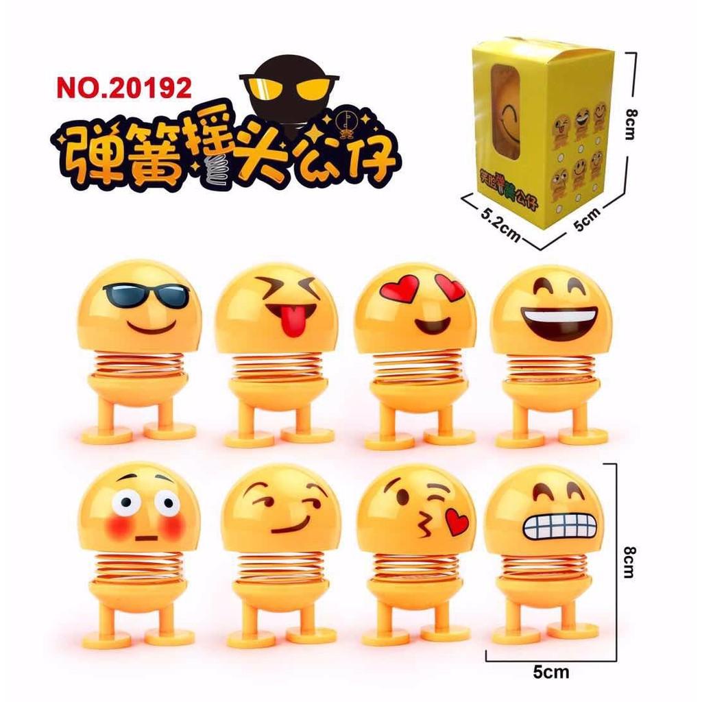 (Xả hàng)Bộ 3 thú nhún Emoji cảm xúc siêu dễ thương để bàn để xe ô tô