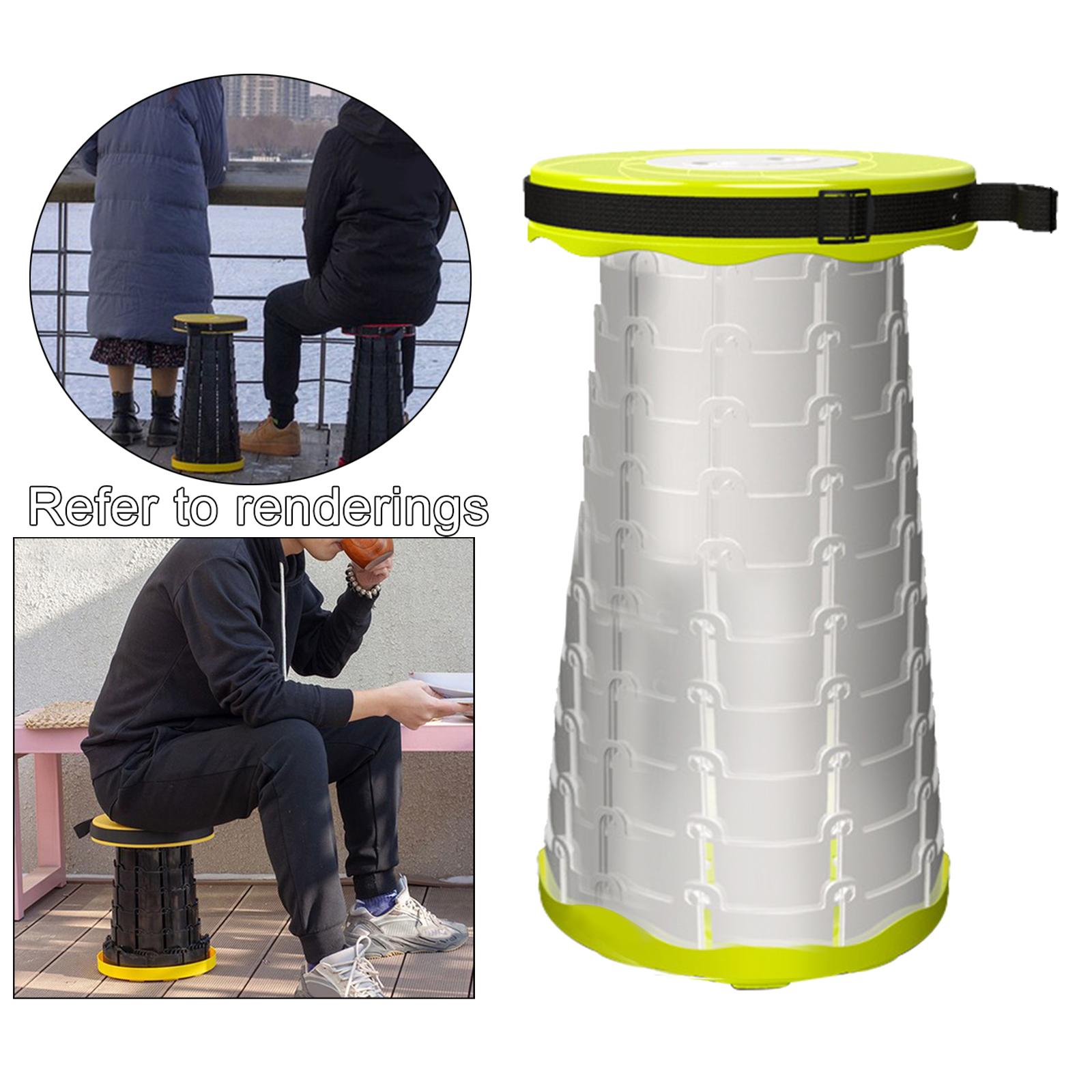 Camp Folding Retractable Seat Collapsible Telescoping Stool