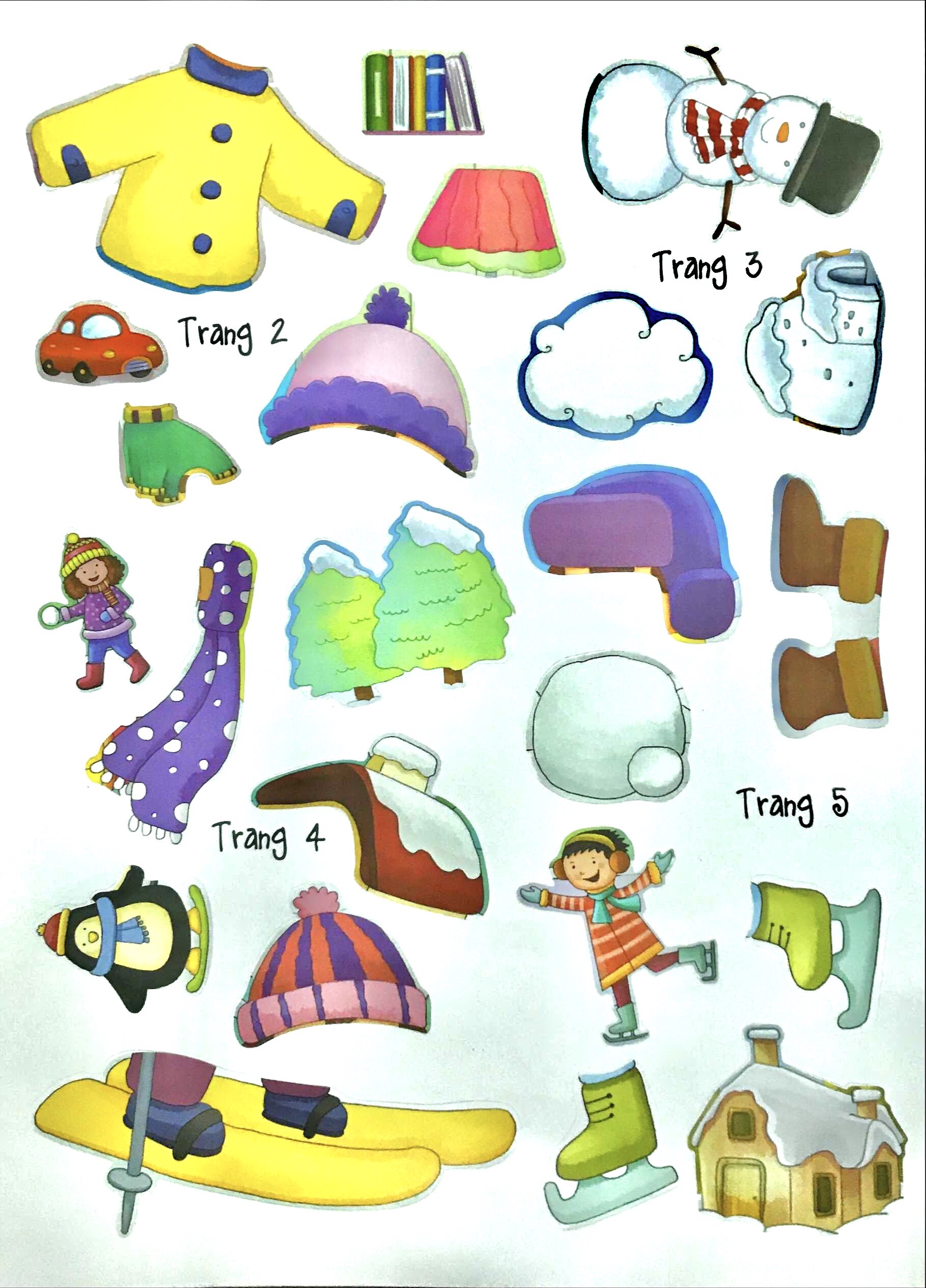 Sticker Chuẩn Bị Trang Phục Các Mùa - Seasons