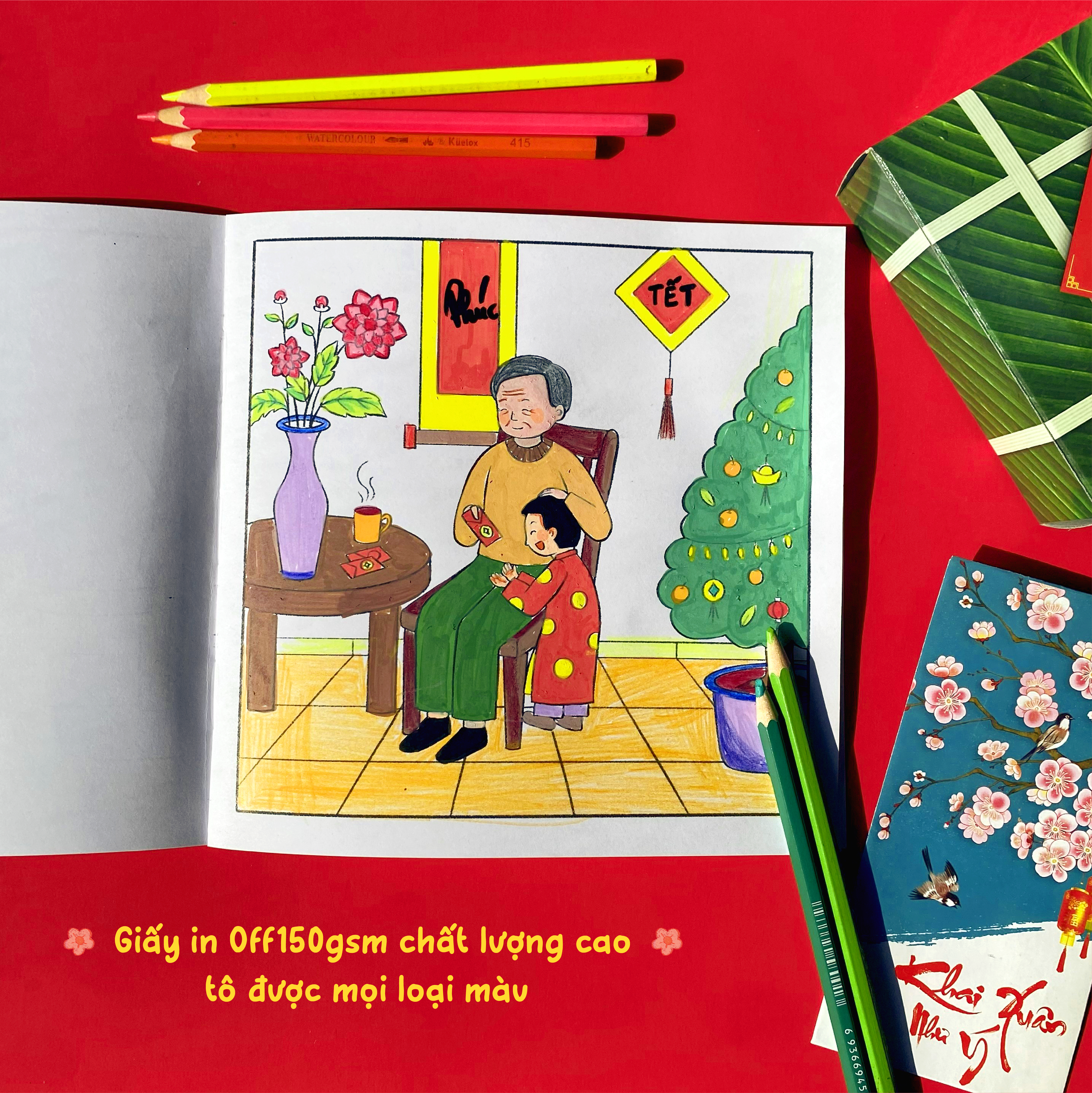 Sách - Màu Của Tết - Kể Chuyện Tết Xưa Tô Màu Tết Nay