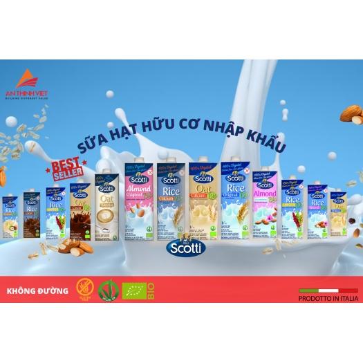 Sữa Hạt Hạnh Nhân Không Đường Hữu Cơ Riso Scotti - Unsweetened Almond Drink - Hộp 1L