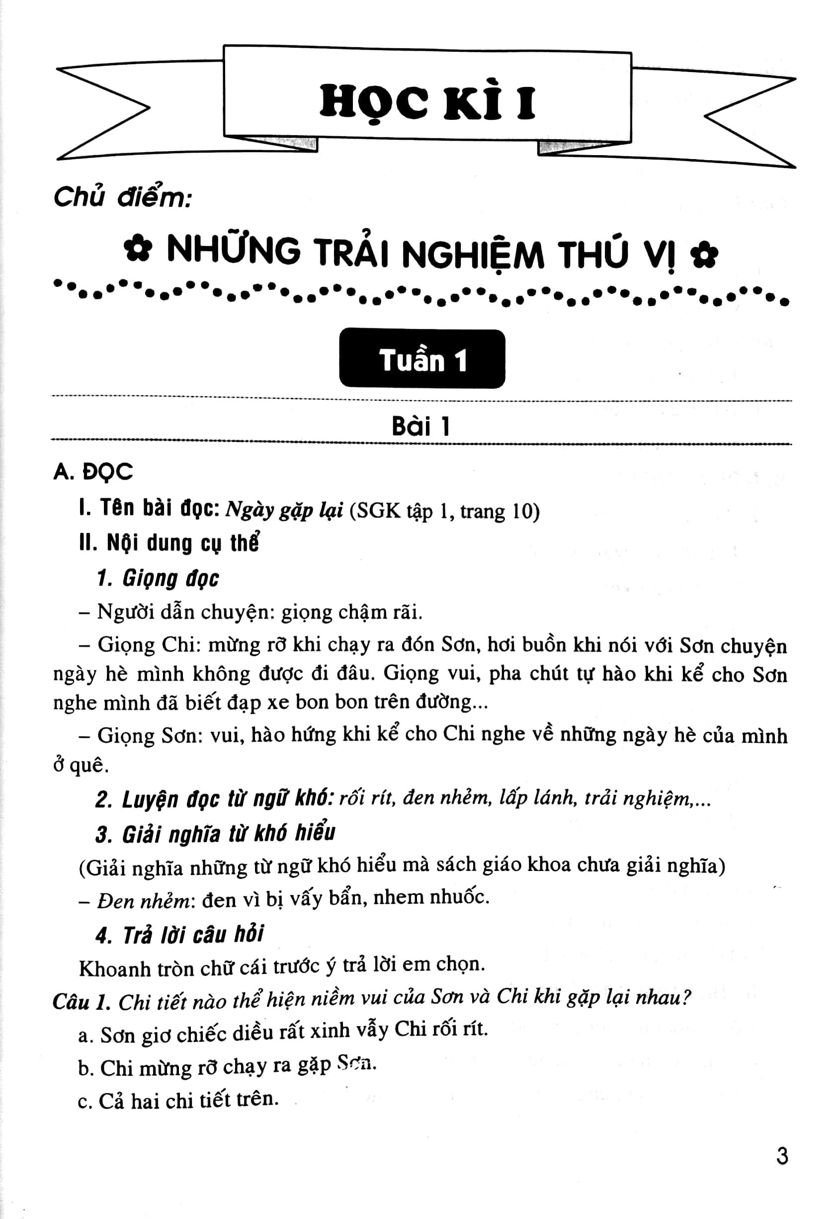 Bồi Dưỡng Tiếng Việt Lớp 3