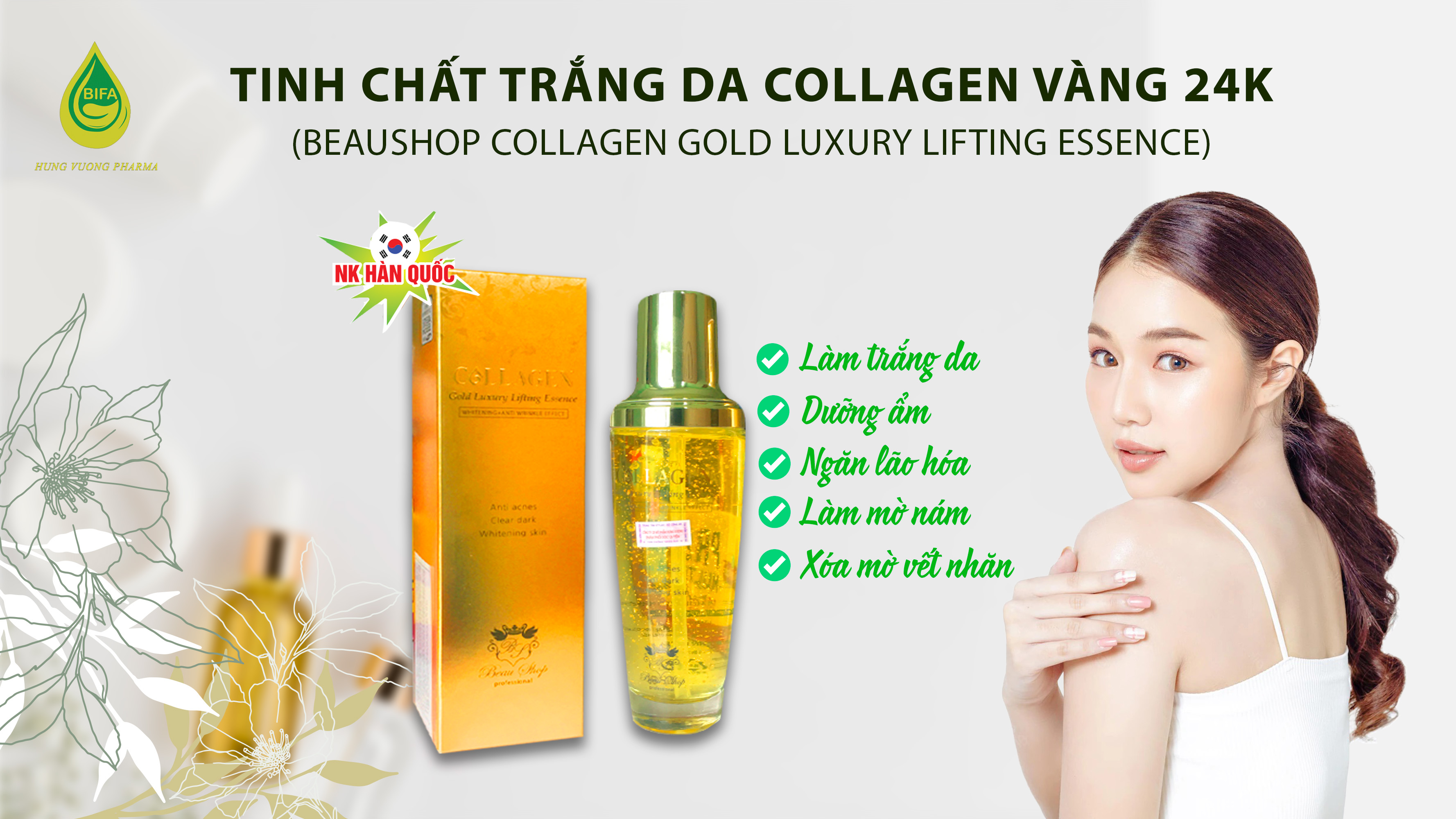 Tinh Chất Trắng Da Beau Shop Collagen Gold Luxury Lifting Essence 150ml