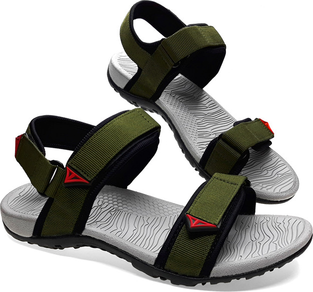 Giày sandal nam Việt Thủy quai ngang VT01 -xanh rêu