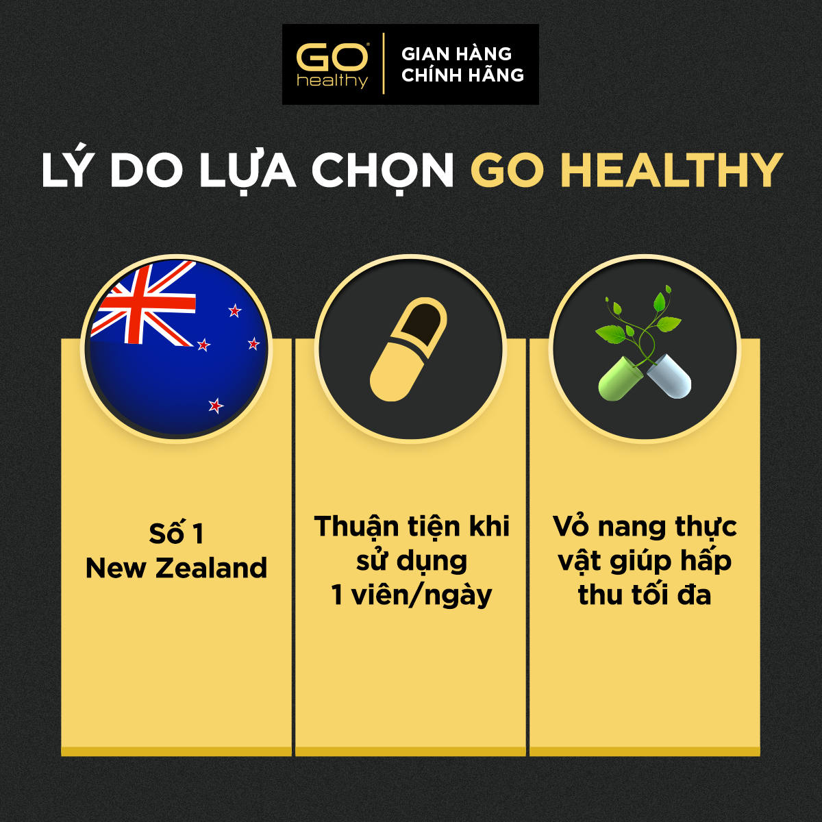 GO CO Q10 160MG 30 VIÊN- Viên uống bổ tim nhập khẩu chính hãng GO Healthy New Zealand