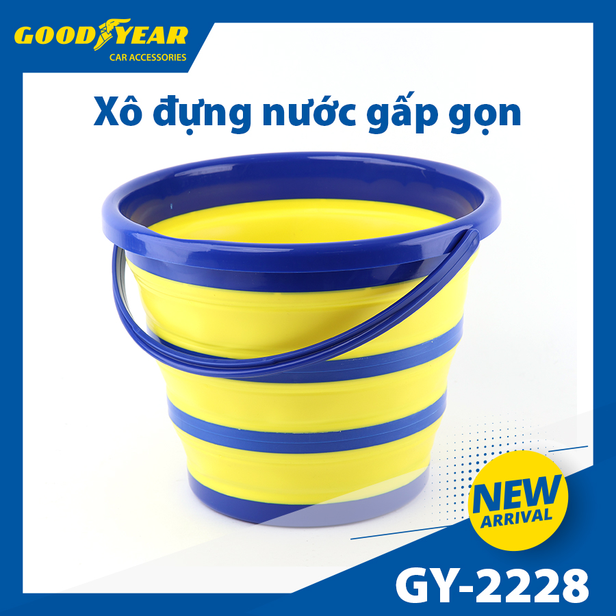Xô Đựng Gấp Gọn GOODYEAR GY-2228 Dung Tích 10L Đa Năng Có Móc Treo Tiện Dụng Chất Liệu Siêu Bền - Nhập Khẩu Chính Hãng