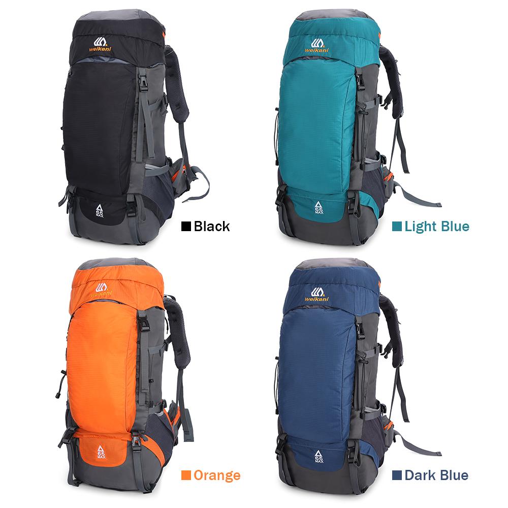 Ba lô đi bộ đường dài 65L bằng vải nylon chất lượng cao Không thấm nước
