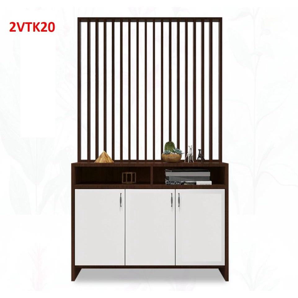 Tủ kệ trang trí kiêm vách ngăn phòng khách , nhà bếp 2VTK20- Nội thất lắp ráp Viendong Adv
