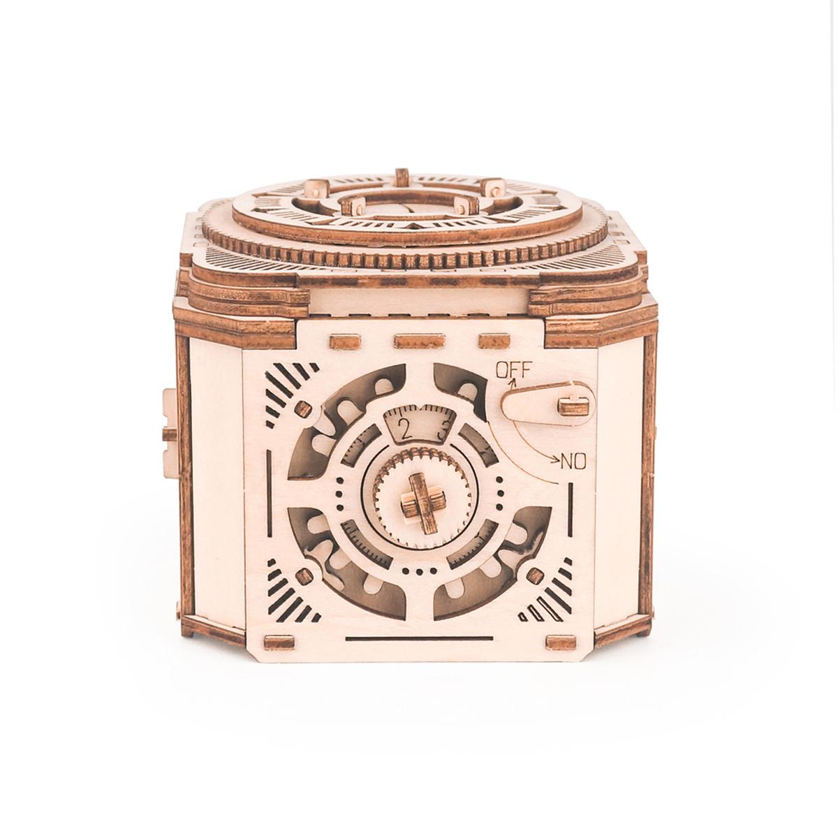 Self-assembly Wooden Puzzle Password Treasure Box Mechanical 3D Puzzle Kits DIY Crafts Toy Educational Tool Birthdays