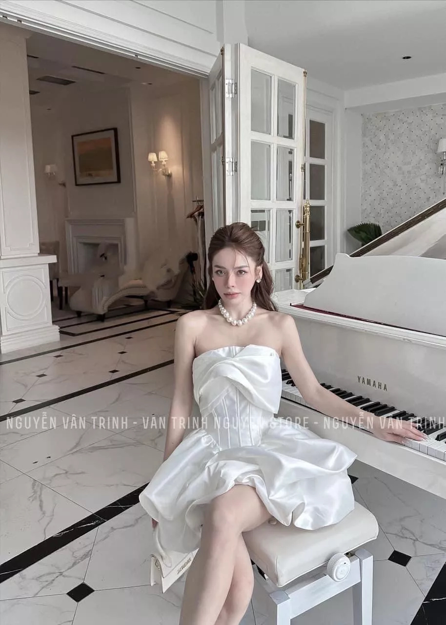  N729 dây chuyền ngọc trai nhân tạo hạt lớn , chuỗi hạt ngọc trai nhân tạo sang trọng cho nữ