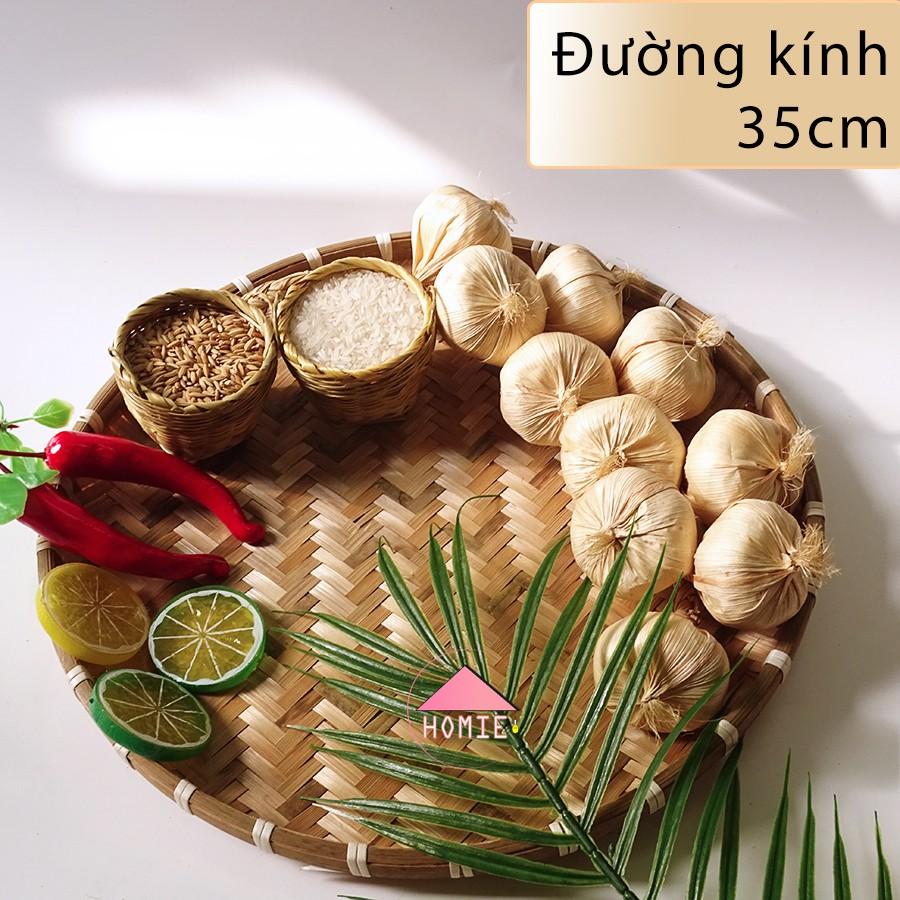 Mẹt tre hun khói trang trí đựng đồ đa năng