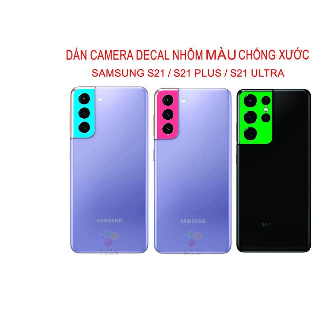 Dán dành cho camera Samsung S21 / S21 Plus / S21 Ultra, Decal nhôm chống trầy xước