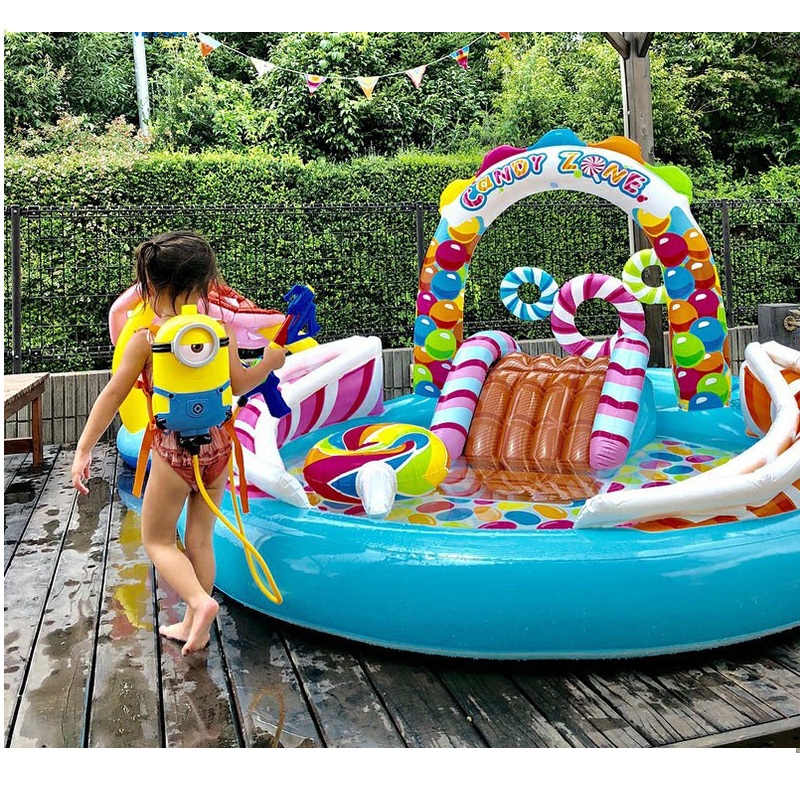 Bể Bơi Phao Cầu Trượt Kẹo Ngọt cho bé 57149