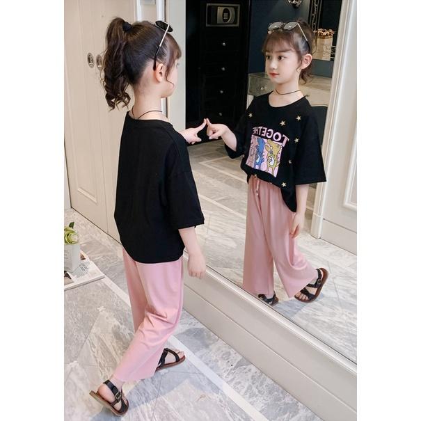 BV6 Size110-160 (15-40kg) Đồ bộ thun cực mát cho bé gái Thời trang trẻ Em hàng quảng châu