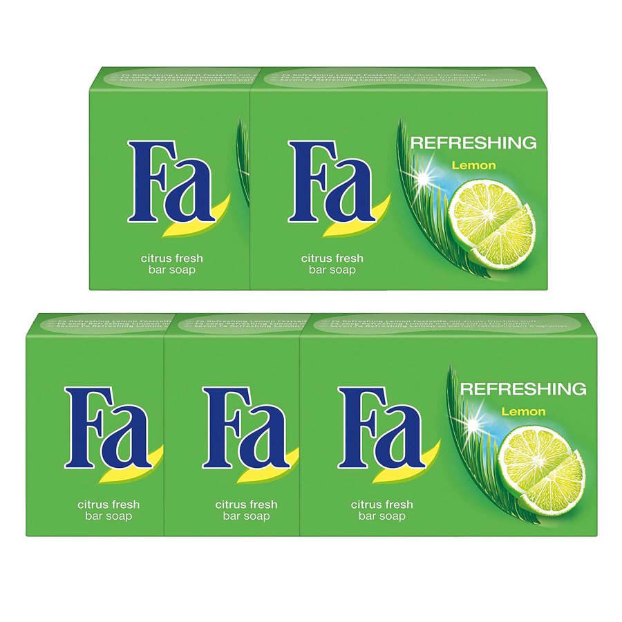 Combo 5 Xà Bông Cục Fa Lemon Refreshing (90g x 5)