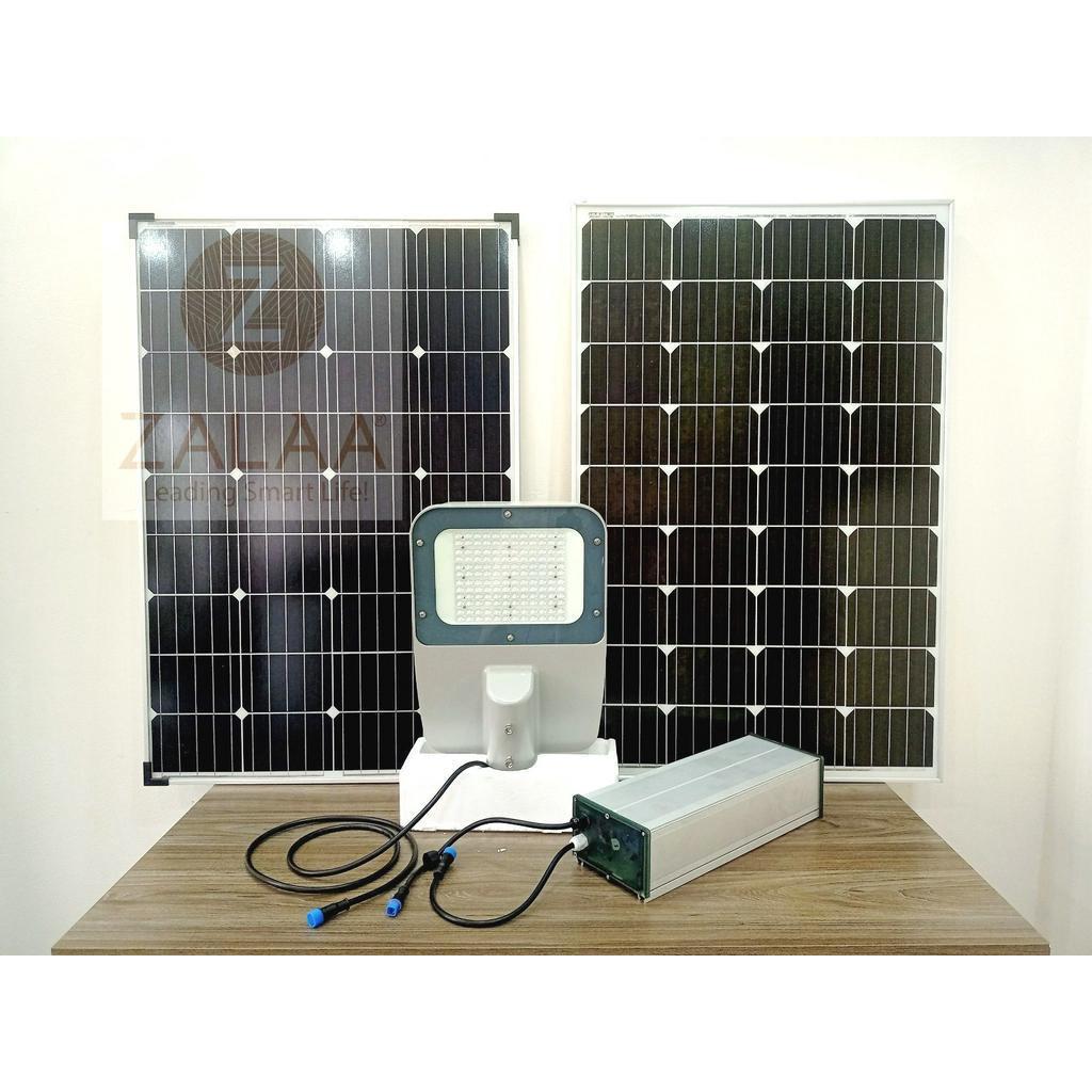 Bộ Đèn Đường Năng Lượng Mặt Trời 100W Mã Sản Phẩm ZSL-1302 Panel 160w Mono * 2pcs Battery 80AH 12.8V