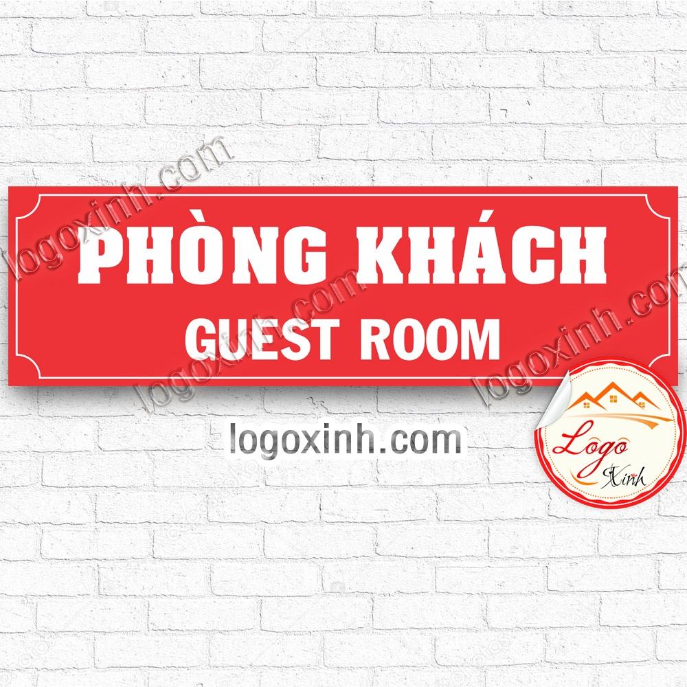 LOGO TEM STICKER BIẾN PHÒNG KHÁCH, GUEST ROOM, DÙNG CHO VĂN PHÒNG CÔNG TY, CƠ QUAN, NHÀ XƯỞNG...