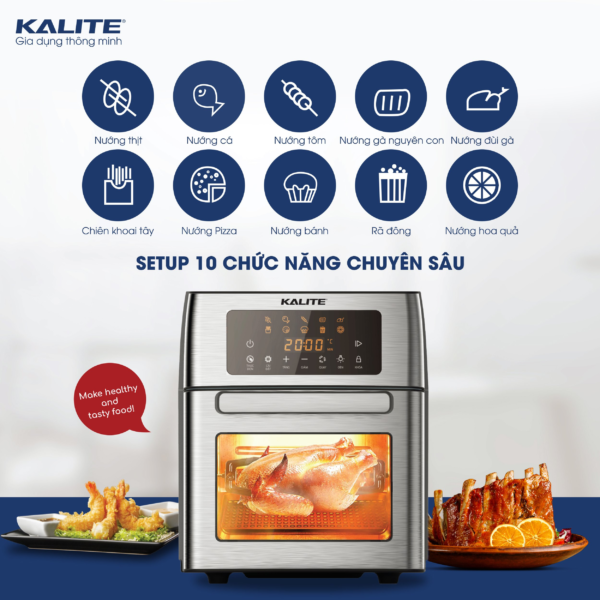 Nồi chiên không dầu Kalite KL-1500. Hàng chính hãng