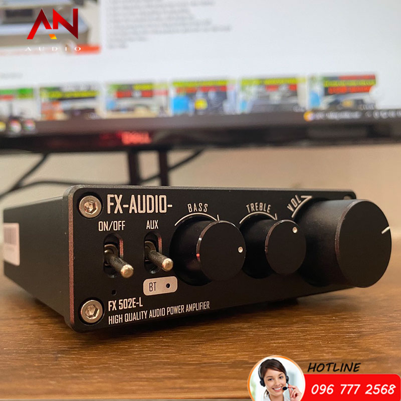 Amply FX AUDIO 502E-L Class D Công Suất 2x65W 4 Ohm- Bluetooth 5.0- Hàng Chính Hãng