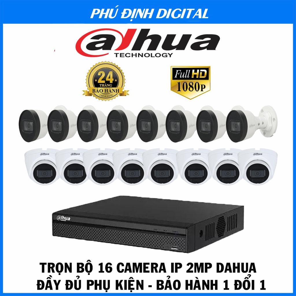 TRỌN BỘ 16 CAMERA IP 2MP DAHUA SIÊU NÉT - Hàng Chính Hãng