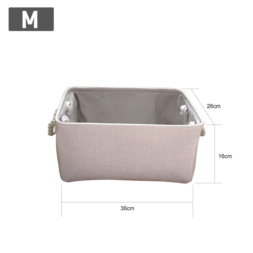 Hộp Lưu Trữ Vải Tại Nhà Có Thể Thu Gọn Hình Khối Bằng Vải Lanh Cotton