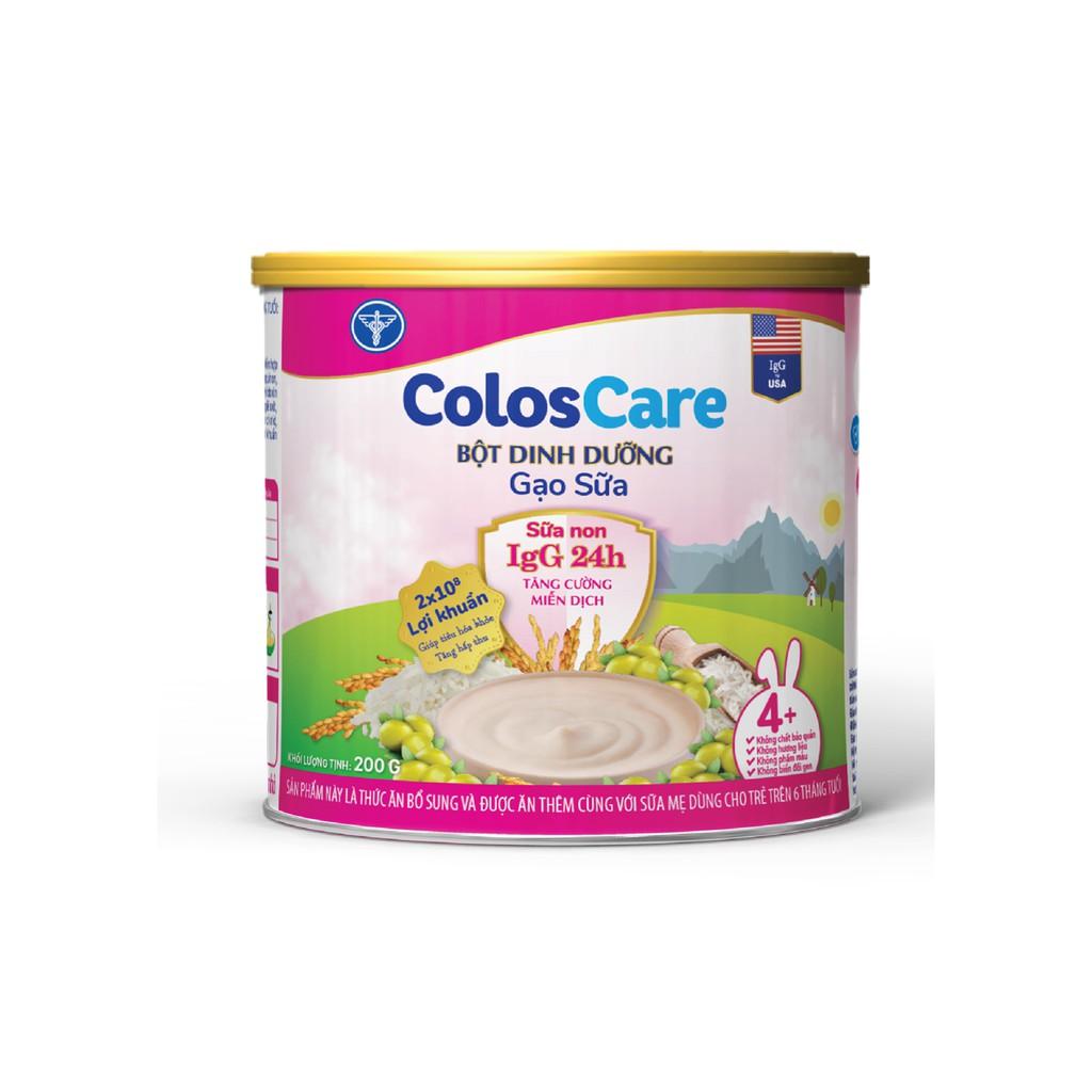 Bột dinh dưỡng Nutricare ColosCare bổ sung IgG24h vị gạo sữa (200g)