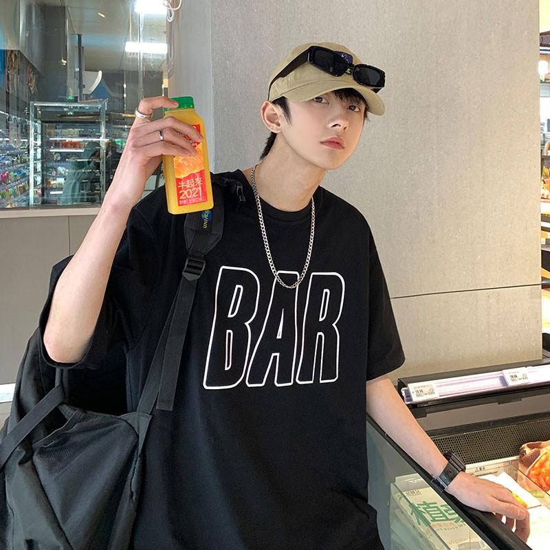 Áo thun oversize form rộng tay lỡ oversize phông nam unisex cổ tròn streetwear giá rẻ hàn quốc BAR