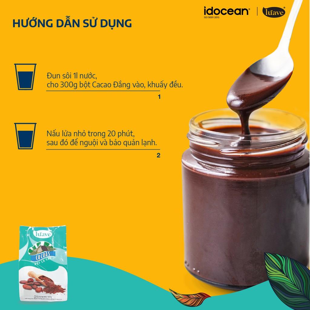 Bột Cacao LÚAVE 500g (Bột Ca cao hương vị đắng béo tự nhiên, đậm đà, có thể dùng pha chế nhiều thức uống, làm bánh, kem)