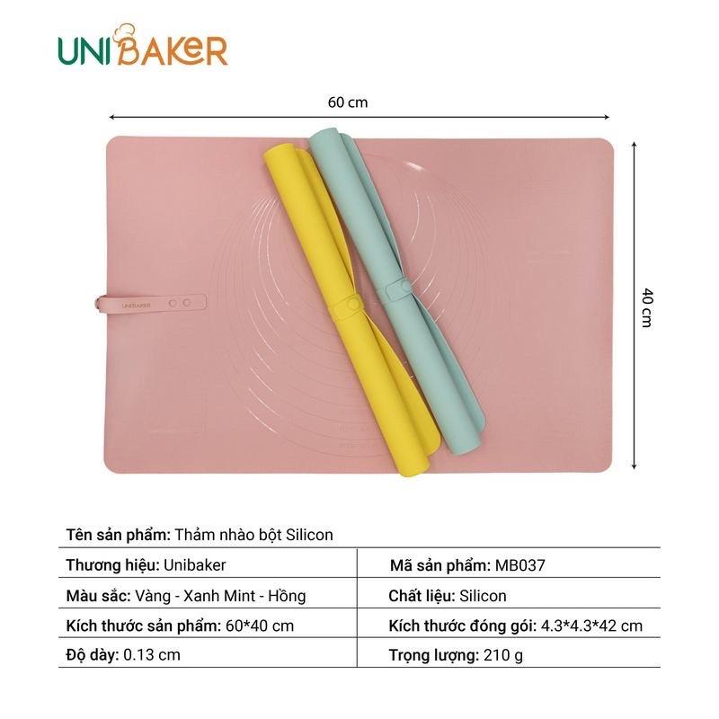 Thảm nhào bột silicon Unibaker