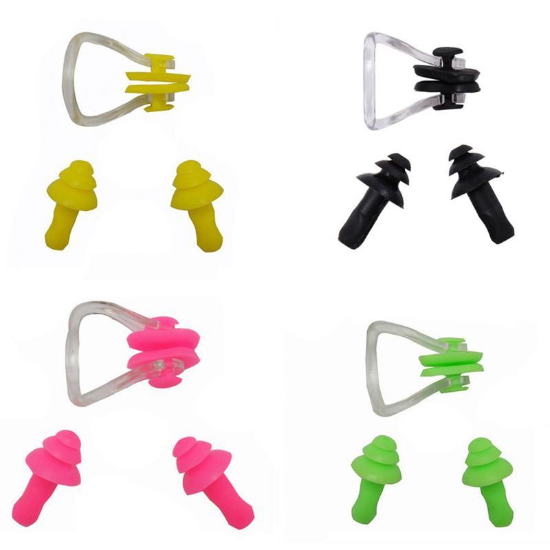 Waterproof Soft Swimming Earplugs Nose Clip Protective Prevent Water Sport Protection Ear Plug Silicone Swim Dive Equipment