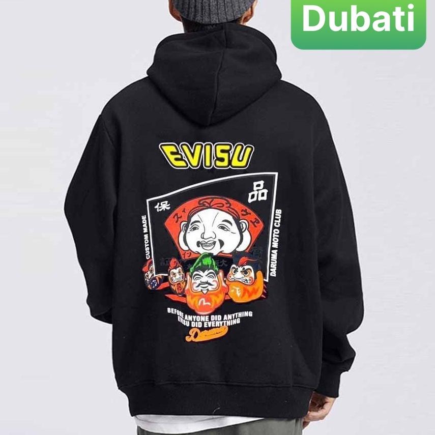 ÁO HOODIE NAM NỮ, ÁO KHOÁC NỈ EVISU FROM RỘNG DÀI TAY CHỐNG NÁNG SÀNH ĐIỆU VIP - DUBATI FASHON