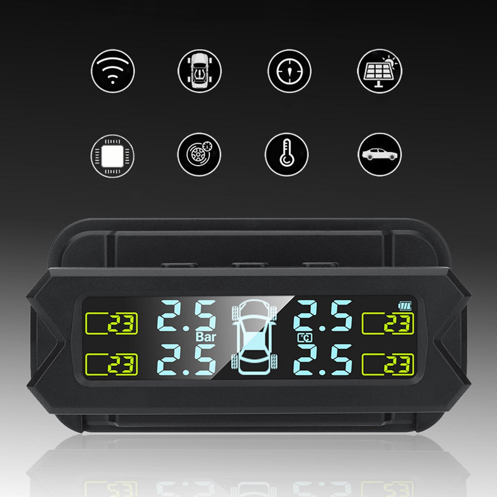 Car Solar Tire Pressure Monitoring System  Real Time