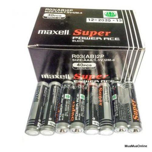 Bộ 8 Viên Pin Tiểu Maxell Super AAA 1.5V (Đen)