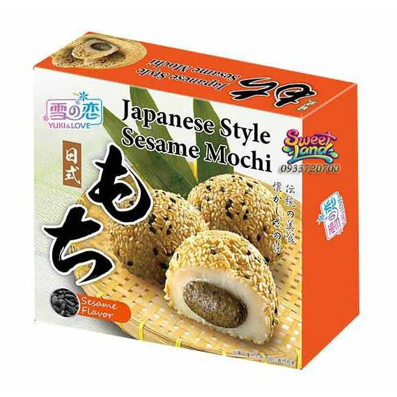 Bánh Mochi Yuki & Love vị Mè hộp 140gr (4 bánh)