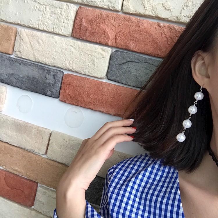 Bông tai chuỗi hạt dài