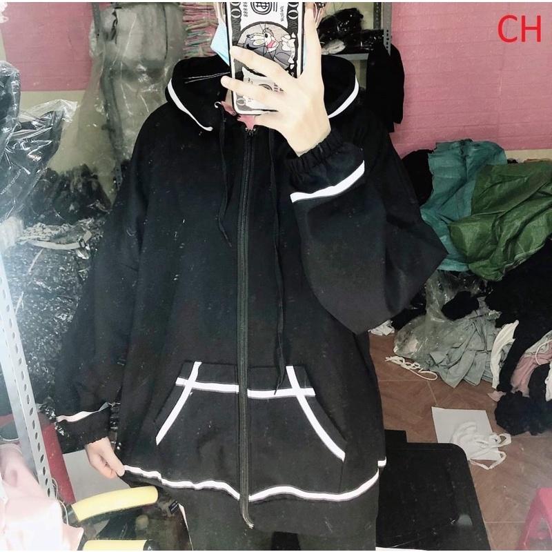 Áo khoác chạy viền trắng HD6