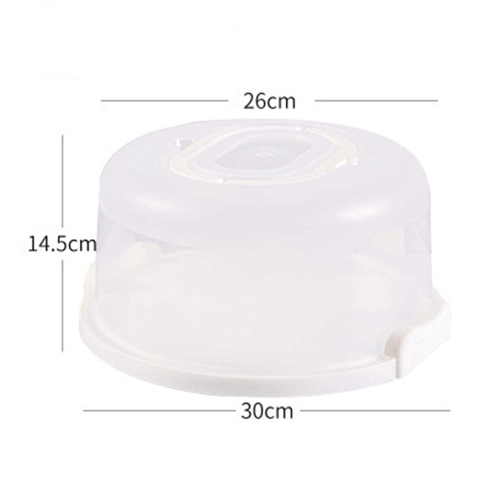 Portable Round Cake Carrier Transparent Cupcake Delivery Box for Dessert