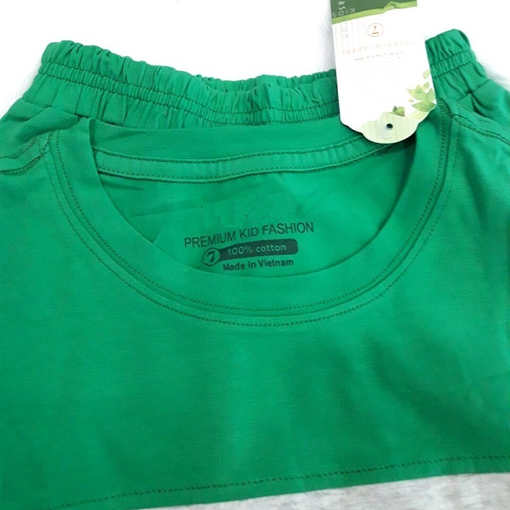 K0915 Bộ áo thun cotton 3 lỗ quần lửng trẻ em từ 2-10 tuổi