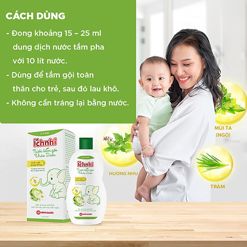 Nước tắm gội thảo dược Ích Nhi (230ml)