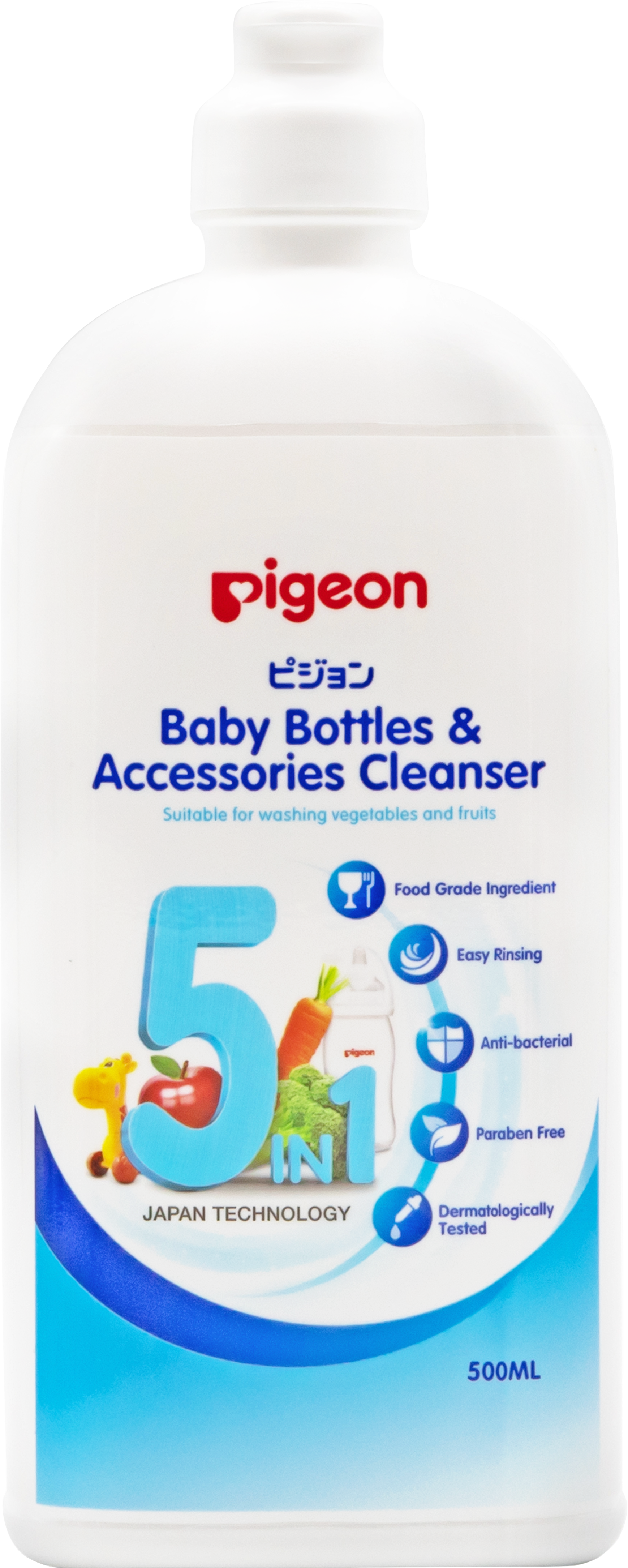 Dung dịch súc rửa bình sữa & phụ kiện Pigeon 500ml/ 450ml túi thay thế