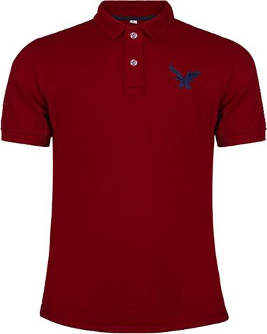 Áo thun nam cổ bẻ thêu trước ngực, Combo 3 áo - ĐBPS19 - Đỏ Đô, Đen, Xanh Đen