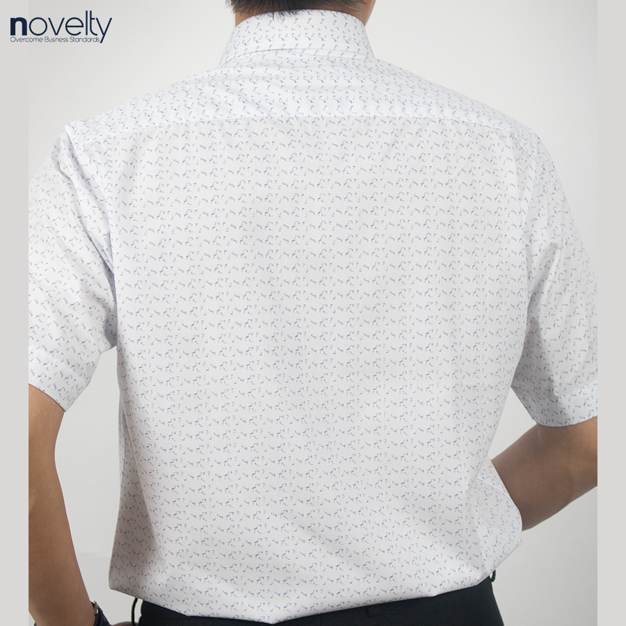 Áo sơ mi nam ngắn tay Novelty Classic Hoa văn NSMMINMTCC230434N